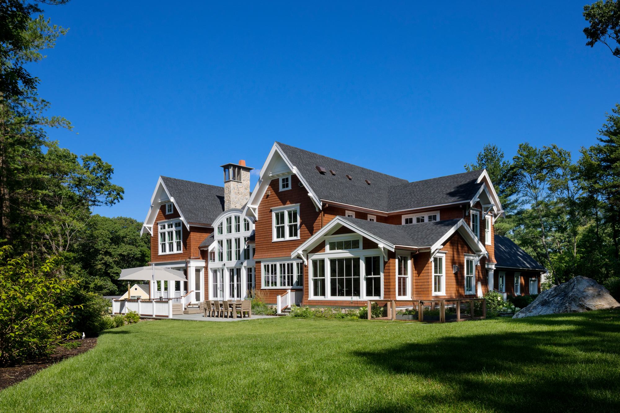 New construction — the Weston Residence custom home exterior, Weston, Massachusetts